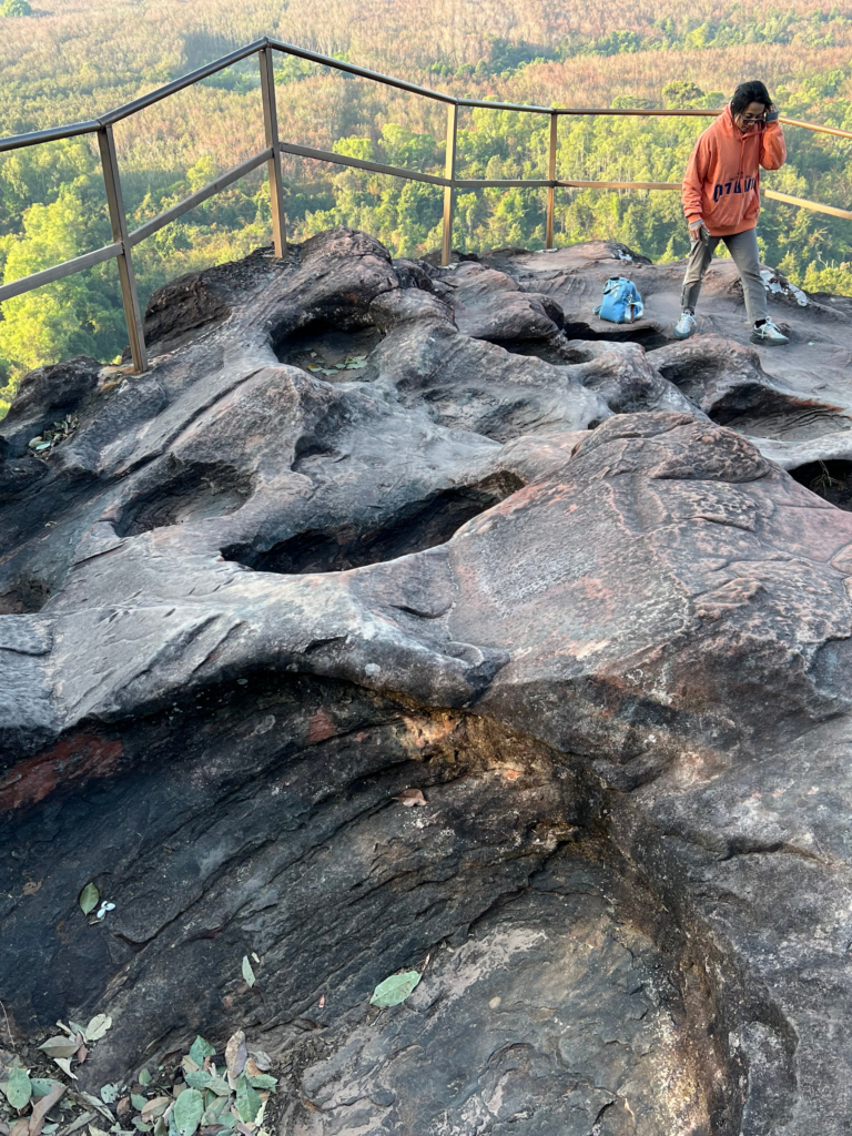 Hidden Thailand: Unique rock formations with exposed roots at Three Whale Rock, Unusual places in Thailand: A close-up of textured rock formations in a hidden Thai location, Hidden gems in Thailand: A rare look at rock formations supported by natural roots, Best secret spots in Thailand: Nature reclaiming ancient rock at an off-the-beaten-path location, Off-the-beaten-path Thailand: A hidden trail surrounded by unique geological features