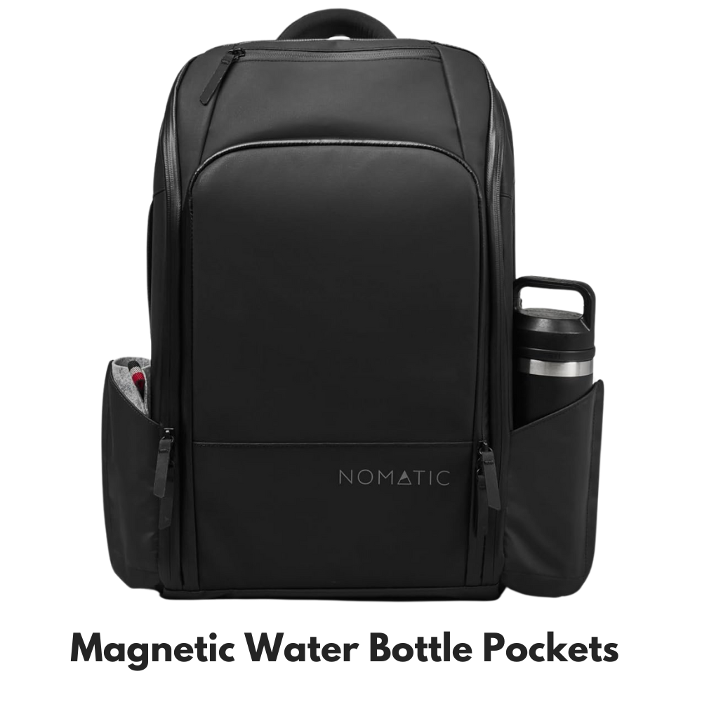 Nomatic Travel Pack with Magnetic Water Bottle Holders - Best Carry-On Backpack 2025