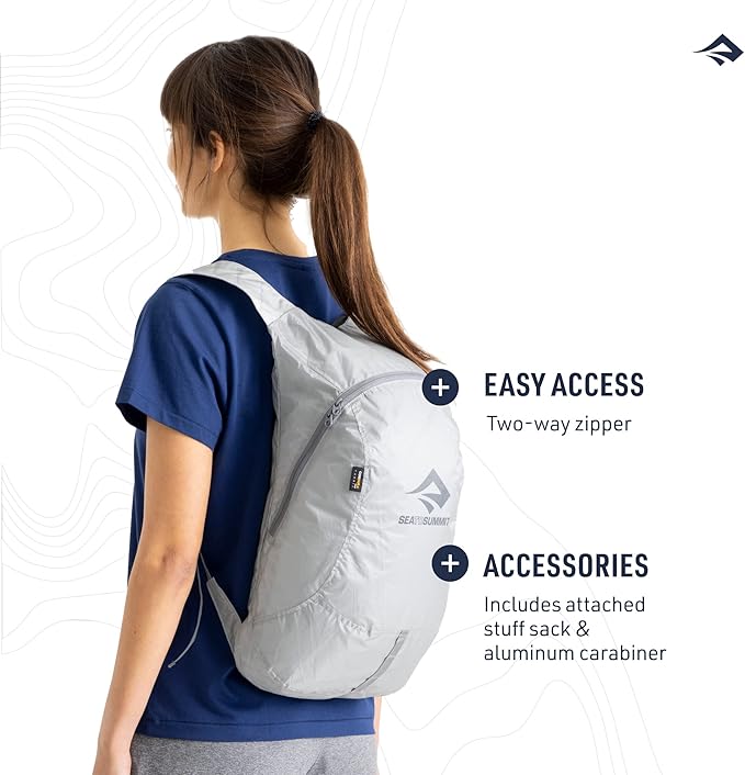 Sea to Summit Ultra-Sil Day Pack 20L – Best ultralight day pack 2025 made from Cordura nylon, water-resistant, minimalist design, perfect for travel and hiking.